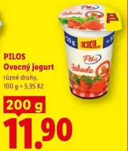 Lidl Pilos Ovocný jogurt, různé druhy nabídka