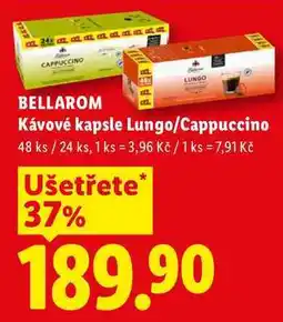 Lidl BELLAROM Kávové kapsle Lungo/Cappuccino, 48 ks / 24 ks nabídka