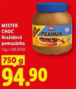 Lidl MISTER CHOC Arašídová pomazánka nabídka