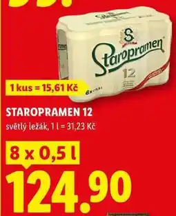 Lidl STAROPRAMEN 12, světlý ležák nabídka