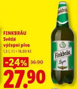 Lidl FINKBRÄU Světlé výčepní pivo, 1,5 1 nabídka
