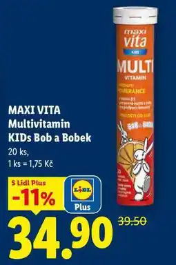 Lidl MAXI VITA Multivitamin KIDS Bob a Bobek, 20 ks nabídka