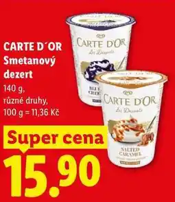 Lidl CARTE D'OR Smetanový dezert, 140 g, různé druhy nabídka