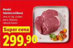 Lidl Hovězí falešná svíčková, cena za nabídka