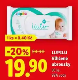 Lidl LUPILU Vlhčené ubrousky, 50 ks nabídka