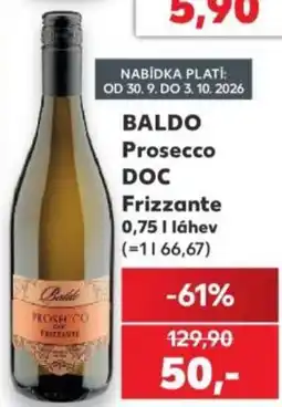 Kaufland Baldo prosecco doc frizzante nabídka