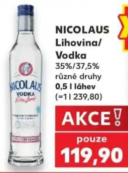 Kaufland Nicolaus Vodka nabídka