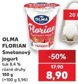 Kaufland Olma florían smetanový jogurt nabídka