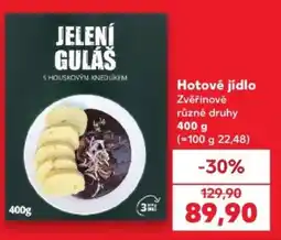 Kaufland Jelení guláš s houskovým knedlíkem nabídka