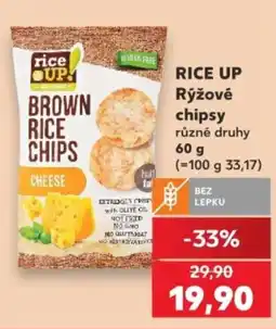 Kaufland Rice Up brown rice chips cheese nabídka