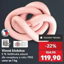 Kaufland Vinná klobása nabídka