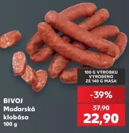 Kaufland Bivoj madarská klobása nabídka