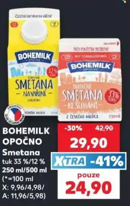 Kaufland Bohemilk Smetana nabídka