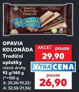 Kaufland Opavia kolonáda tradiční oplatky nabídka