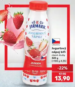 Kaufland Jarmark jogurtový nápoj jahoda s bifidokulturou nabídka