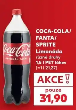 Kaufland Coca-Cola/Fanta/Sprite limonáda nabídka