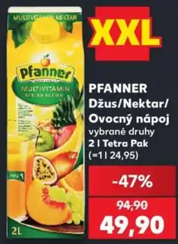 Kaufland Pfanner džus/nektar/ovocný nápoj nabídka
