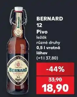 Kaufland Bernard pivo ležák různé druhy nabídka