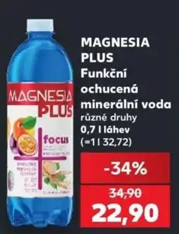 Kaufland Magnesia plus funkční ochucená minerální voda nabídka