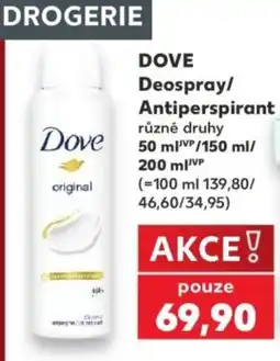 Kaufland Dove Deospray/Antiperspirant nabídka