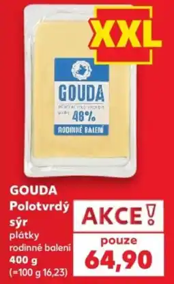 Kaufland Gouda polotvrdý sýr plátky nabídka