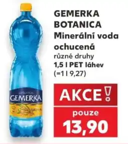 Kaufland Gemerka botanica minerální voda ochucená nabídka