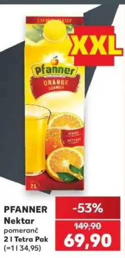 Kaufland Pfanner Nektar pomeranč nabídka