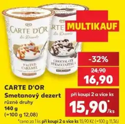 Kaufland Carte d'or smetanový dezert různé druhy nabídka