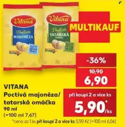 Kaufland Vitana poctivá majonéza/tatarská omáčka nabídka