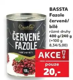 Kaufland Bassta červené fazole nabídka
