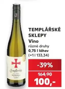 Kaufland Templářské vino nabídka