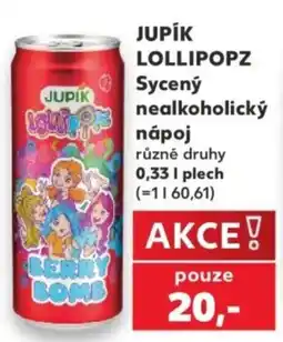 Kaufland Jupík lollipopz sycený nealkoholický nápoj nabídka