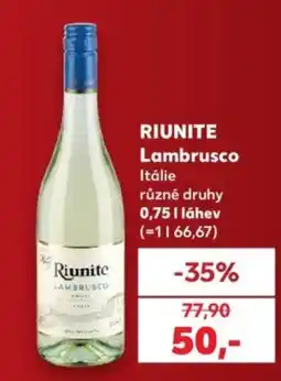 Kaufland Riunite Lambrusco nabídka