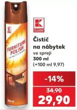 Kaufland K Classic čistič na nábytek nabídka