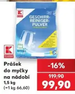 Kaufland K Classic prášek do myčky na nádobí nabídka