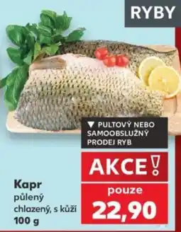 Kaufland Kapr půlený chlazený s kůží nabídka