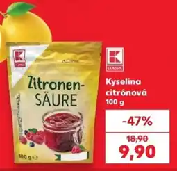 Kaufland K-Classic kyselina citrónová nabídka
