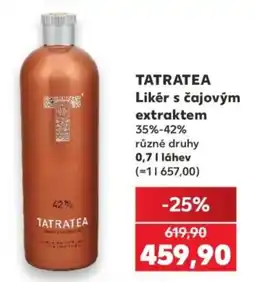 Kaufland Tatratea likér s čajovým extraktem nabídka