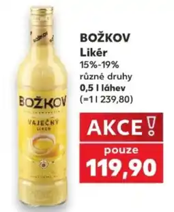 Kaufland Božkov vaječný likér nabídka