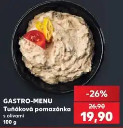 Kaufland Gastro-menu tuňáková pomazánka s olivami nabídka