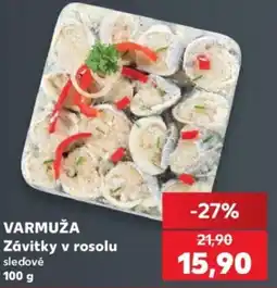 Kaufland Varmuža závitky v rosolu sledové nabídka