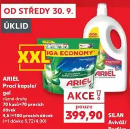 Kaufland Ariel prací kapsle/gel nabídka