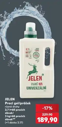 Kaufland Jelen prací gel/prášek nabídka