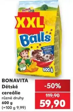 Kaufland Bonavita dětské cereálie různé druhy nabídka
