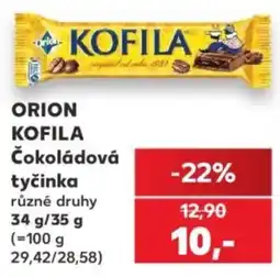 Kaufland Orion kofila čokoládová tyčinka nabídka