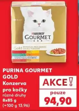 Kaufland Purina gourmet gold konzerva pro kočky různé druhy nabídka