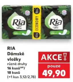 Kaufland Ria dámské vložky nabídka