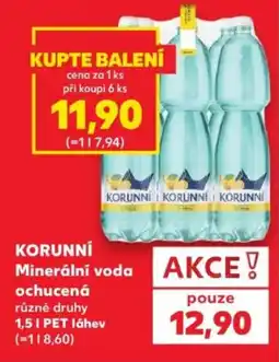 Kaufland Korunní Minerální voda ochucená nabídka