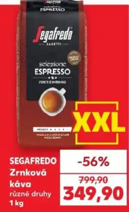 Kaufland Segafredo zrnková káva různé druhy nabídka