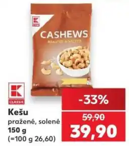 Kaufland K Classic Kešu pražené, solené nabídka
